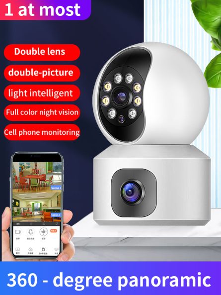 tuya  HD Wireless WIFI  Dual-Lens AI Alarm and Human Tracking Indoor Security Camera - Image 2