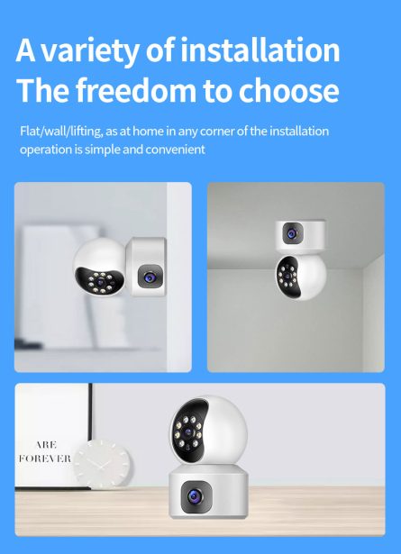 tuya  HD Wireless WIFI  Dual-Lens AI Alarm and Human Tracking Indoor Security Camera - Image 13