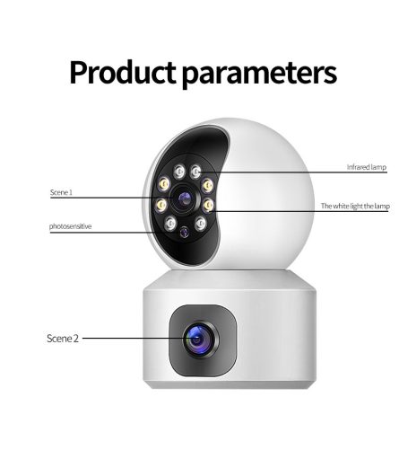tuya  HD Wireless WIFI  Dual-Lens AI Alarm and Human Tracking Indoor Security Camera - Image 14